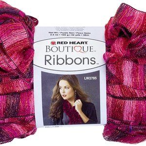 Red Heart Boutique Ribbons 3-Pack, Pink